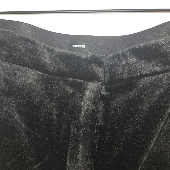 Express Black Velvet Pants Size 12R - Picture 2 of 4